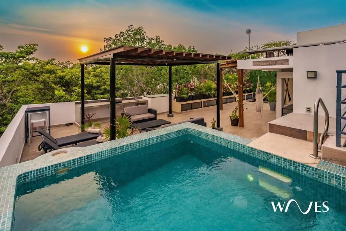 1 Bedroom Apartment With Rooftop Pool Hammocks By Waves Management Tulum